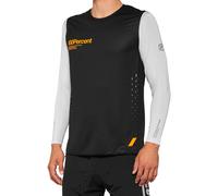 100% R-Core Concept Maglia da bicicletta, nero/grigio, Taglia XL