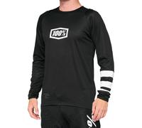 Manica lunga ciclismo uomo 100% R-Core nero/bianco (L)