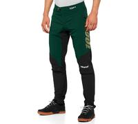 100% R-Core X LE Pantalone bicicletta, nero-verde, taglia 32 per maschi