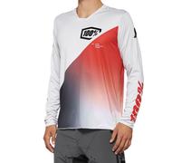 Manica lunga ciclismo uomo 100% R-Core X grigio/rosso racer (XL)