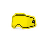 100% Racecraft 2 / Accuri 2 / Strata 2 Dual Pane Vented Lens - Yellow
