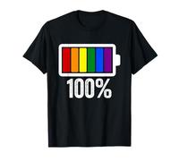 100% Rainboow Flag LGBT-Q Gay Pride Mese Uguaglianza Uomini Donne Maglietta