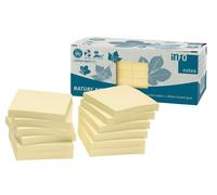 100% Recycled Sticky Notes, Yellow, 75 x 75 mm, Certified with The Blue Angel, 1