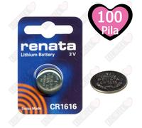 100 Renata Batteria Cr1616 Litio 3v Pulsante Batteria Cr 1616 Pile a Bottone
