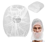 100 retine usa e getta per barba e capelli, elastiche, in tessuto non tessuto, traspirante, protezione antipolvere per bellezza, ristorazione, laboratori