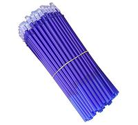 100 ricariche per penne cancellabili, inchiostro blu, in gel, per la maggior parte delle penne cancellabili, scrittura scorrevole, asciugatura rapida, 0,5 mm