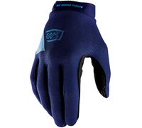 100% Ridecamp Guanti da bicicletta, blu, taglia L