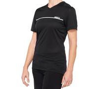 100% Ridecamp Maglia da donna per bicicletta a maniche corte, Bianco/nero, Taglia M