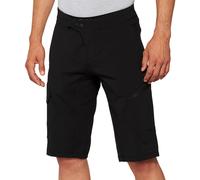 100% Ridecamp Pantaloncini da bicicletta, nero, Taglia 38