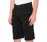 100% Ridecamp Pantaloncini da bicicletta per giovani, nero, taglia 24