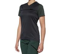 100% Ridecamp Maglia da donna per bicicletta a maniche corte, nero-verde, taglia S per donne