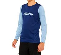 100% Ridecamp Youth Long Sleeve Jersey 2022 Navy / Slate S