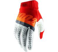 100% Ridefit Guanti, bianco-rosso, taglia S per maschi