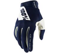 100% Ridefit Guanti da bicicletta, blu/bianco, Taglia L
