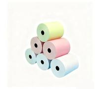 100 rotoli di carta termica for registratori di cassa, carta for ricevute rosa e gialla 57x50 mm for POS(3 colors)