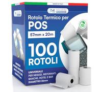 100 Rotoli POS NEXI Mobile Rotolini POS 57x20 Metri
