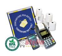 100 ROTOLI TERMICI 57x15 FORO 12 Ø34 MM PER POS BANCOMAT CARTA TERMICA BPA FREE