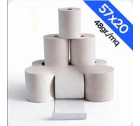 100 ROTOLI TERMICI PER POS 57x20 57x18 per RICEVUTA scontrino dal POS