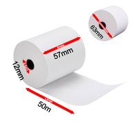 100 ROTOLI TERMICI PER POS CASSA TERMICA ANIMA 12MM PER REGISTRATORE DI CASSA
