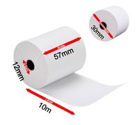 100 ROTOLI TERMICI PER POS CASSA TERMICA ANIMA 12MM PER REGISTRATORE DI CASSA