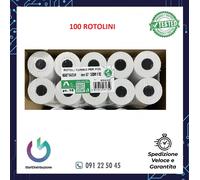 100 ROTOLI TERMICI PER POS MM57/35D F.12 CARTA CERTIFICATA ED OMOLOGATA