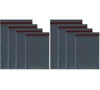 100 sacchetti autosigillanti per posta, in poli, 4 misure da 25 da ogni iSOUL da piccola a grande, confezione da lettere assortite per spedizione postale di spedizione (grigio) (Confezione da 2)