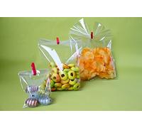 100 SACCHETTI BUSTINE CELLOPHANE PER ALIMENTI BUSTE CONFETTI DOLCI SACCHETTINI 10 x 20 cm