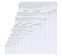 100 sacchetti con chiusura a pressione, 30 x 40 cm, grandi sacchetti per congelatore, riutilizzabili, con chiusura lampo, 50 my di spessore (300 x 400 mm)