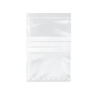 100 sacchetti con chiusura a pressione di alta qualità, 60 x 130 mm, trasparenti, chiusura lampo, sacchetti di plastica con 3 scomparti per etichettatura, per alimenti, piccole parti, impermeabili