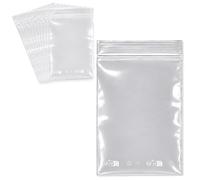 100 sacchetti con zip trasparenti, 15 x 22 cm, richiudibili, 80 micron, qualità Pro, sacchetti in plastica, chiusura con cerniera, imballaggio prodotti, contatto alimentare, con marcature di