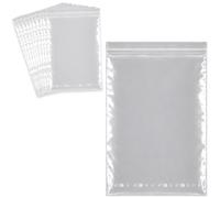 100 sacchetti con zip trasparenti, 28 x 40 cm, richiudibili, 80 micron, qualità Pro, sacchetti in plastica, chiusura con cerniera, imballaggio prodotti, contatto alimentare, con marcature di