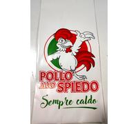 100 SACCHETTI DI CARTA PER POLLO ANTIGRASSO 17x34 PER ALIMENTI DOPPIO STRATO