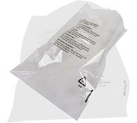 100 sacchetti di plastica trasparenti autosigillanti in cellophane, dimensioni 35,6 x 43,2 cm, con avviso di soffocamento in 5 lingue - confezione per esposizione indumenti