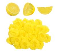 100 sacchetti elasticizzati per limoni freschi, reti gialle per spremere metà o cuneo, coperture in rete elastica per alimenti per cucina o ristorante 3-10 cm