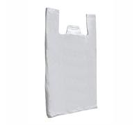100 sacchetti extra large 100% riciclati, 30,5 x 45,7 x 61 cm, 24 micron, in plastica resistente, ecologici, 30,5 x 45,7 x 61 cm, bianco, 12" x 18" x 24", Sacchetti di plastica stile gilet