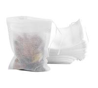 100 sacchetti filtranti per tè,Sacchetti filtro per tè usa e getta,Bustine di tè con coulisse,per Tè Sfuso, Tè Aromatizzato, Spezie, Vaniglia, Lavanda, Caffè(bianco 9 x 7 cm)