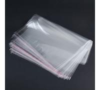 100 sacchetti in cellophane trasparente autosigillanti in plastica per camicie e vestiti