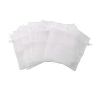 100 sacchetti in rete per la protezione della frutta, con coulisse, per alberi da frutto e piante, sacchetti in organza che forniscono una protezione affidabile da uccelli e insetti durante le