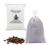 100 sacchetti per filtro del tè usa e getta, in cotone, con chiusura a cordoncino, per foglie sciolte (3,5 x 2,75 pollici) 100pcs(4" x 6"/10*15cm)