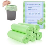 100 sacchetti per la spazzatura, 20 l, biodegradabili, non profumati, per interni, sacchetti per la spazzatura a pedale, piccoli sacchetti per rifiuti alimentari, per ufficio, bagno, cucina (60 x 50