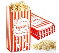 100 sacchetti per popcorn per porzioni individuali, MAQIHAN sacchetti usa e getta di carta per popcorn per feste pop corn sfusi carnevale Halloween snack confezioni regalo bomboniera per dolcetti