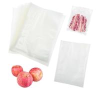100 sacchetti per sottovuoto per alimenti da 12 x 17 cm, per sottovuoto e freezer, spessi e goffrati, pretagliati, con tutti i tipi di macchine sigillanti, resistono al congelamento, all'ebollizione e