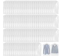 100 sacchetti per vestiti, in plastica trasparente, antipolvere, per abiti, abiti, camicie, 60 x 100 cm