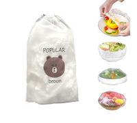 100 sacchetti salvafreschezza, in plastica, con elastico, sacchetti trasparenti monouso per la conservazione di alimenti