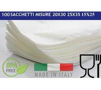 100 SACCHETTI SOTTO VUOTO BUSTE GOFFRATE PER ALIMENTI ALIMENTARI SOTTOVUOTO
