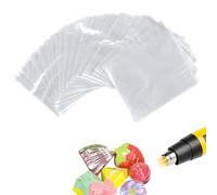 100 sacchetti termorestringenti in POF da 25 x 35 cm, trasparenti, termorestringenti, per confezioni fai da te fatte in casa, sapone, bombe da bagno, candele