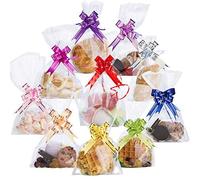 100 sacchetti trasparenti in cellophane, 15,2 x 25,4 cm, trasparenti e richiudibili, per caramelle, sapone, biscotti, cioccolatini di San Valentino