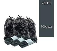 100 Sacchi Differenziata Buste Immondizia 70x110 cm NERE Spazzatura