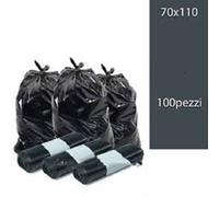 100 Sacchi Differenziata Buste Immondizia 70x110 cm NERE Spazzatura