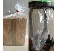 100 SACCHI POLIETILENE PLASTICA TRASPARENTE 82x75 cm (50+16+16x75) 80 litri 25 micron plastica LDPE UTILI PER CONFEZIONAMENTO O RACCOLTA RIFIUTI SICURA (SPAZZATURA VISIBILE)